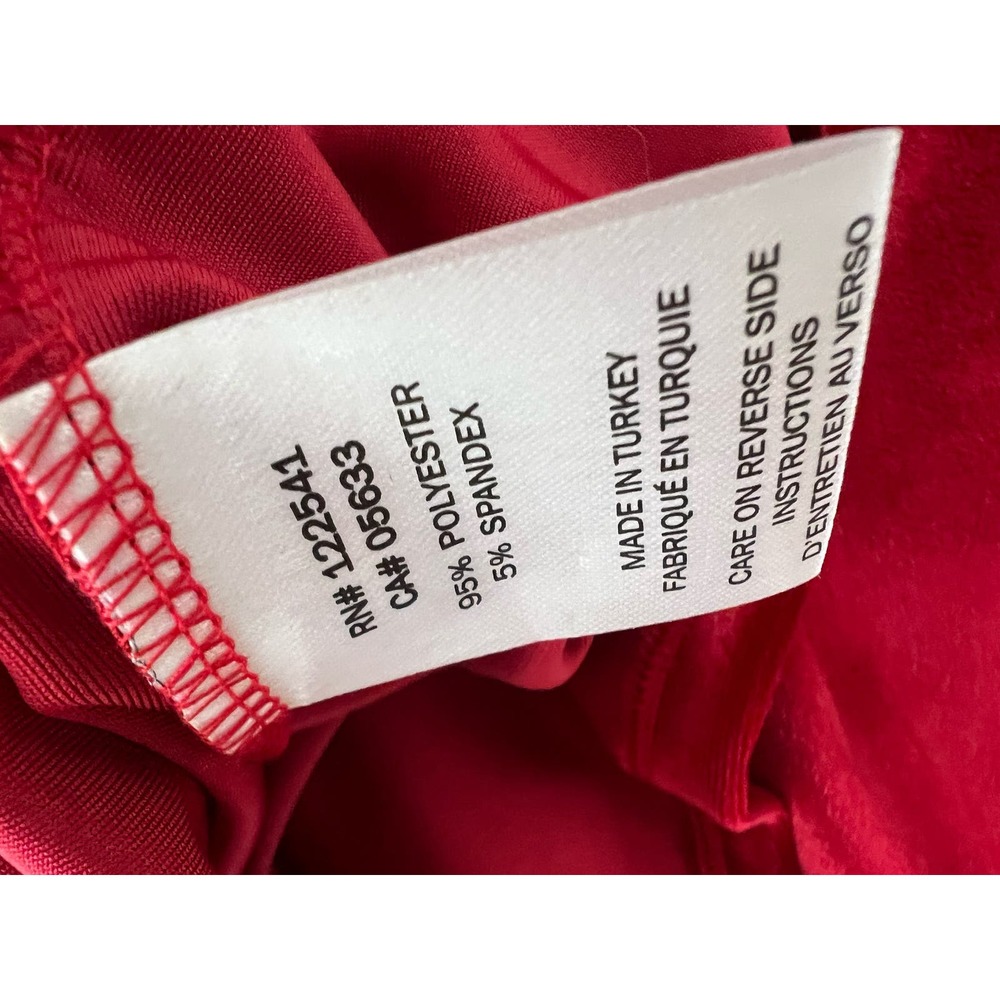 Isle By Melis Kozan Women's L Long Sleeve Top Red Felt Shirt Pullover - Picture 5 of 5